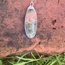 Handmade Sterling Silver 925 Unakite Pendant Necklace - Summer Seconds