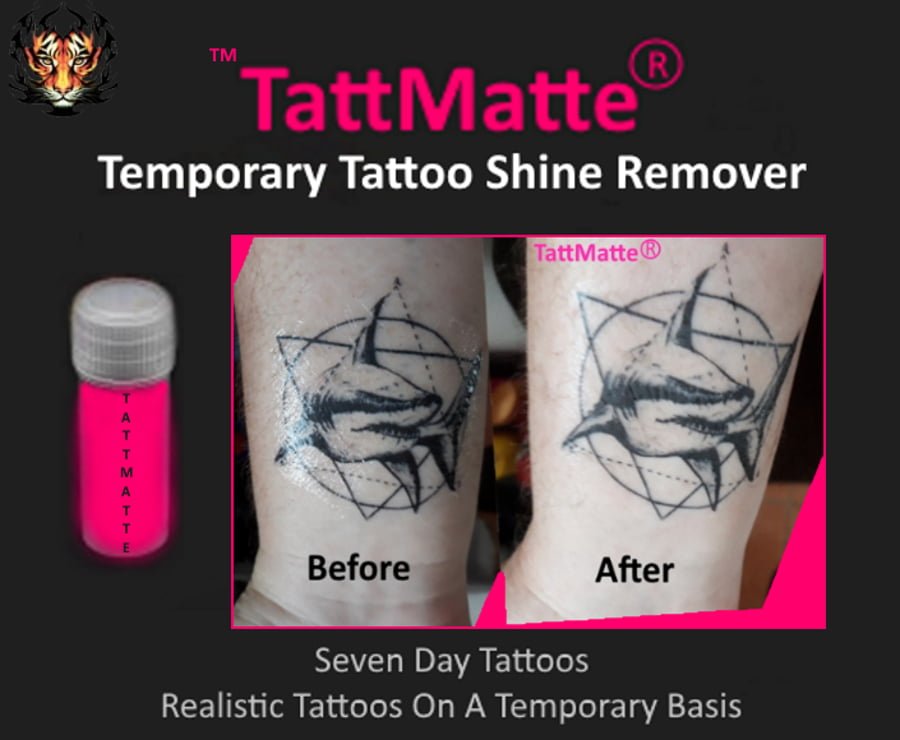 Temporary Tattoo TattMatte Tattoo Shine Remover
