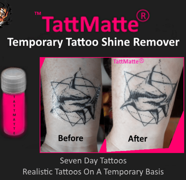 Temporary Tattoo TattMatte Tattoo Shine Remover