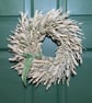 Natural Dried Wheat & Pampas Wreath – Sage Green Velvet Ribbon Scandi Decor - Image 9