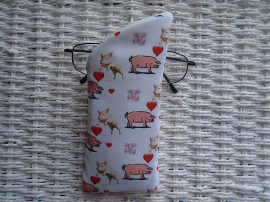 Pig Glasses Case Lined & Padded 