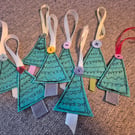 Embroidered felt Christmas tree decorations