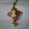 Victorian Style Cameo Necklace