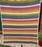 Scallop edge Striped Crocheted Baby Blanket