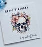 Goth Emo Alternative Birthday Card Personalised Name and relation - Image 4