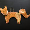 Brown ceramic fox decoration