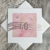 Pale Pink 50th Birthday Card 