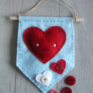 craft kit sewing kit Make a heart banner