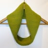 Cowl Infinity Scarf in Light Olive Green Alpaca Wool