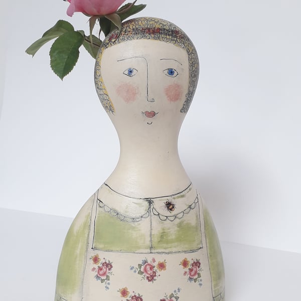 Figurative ceramic vase 