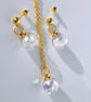 Iridescent Magic Sparkle Glass Sphere Set, Silver or Gold Necklace and Earrings