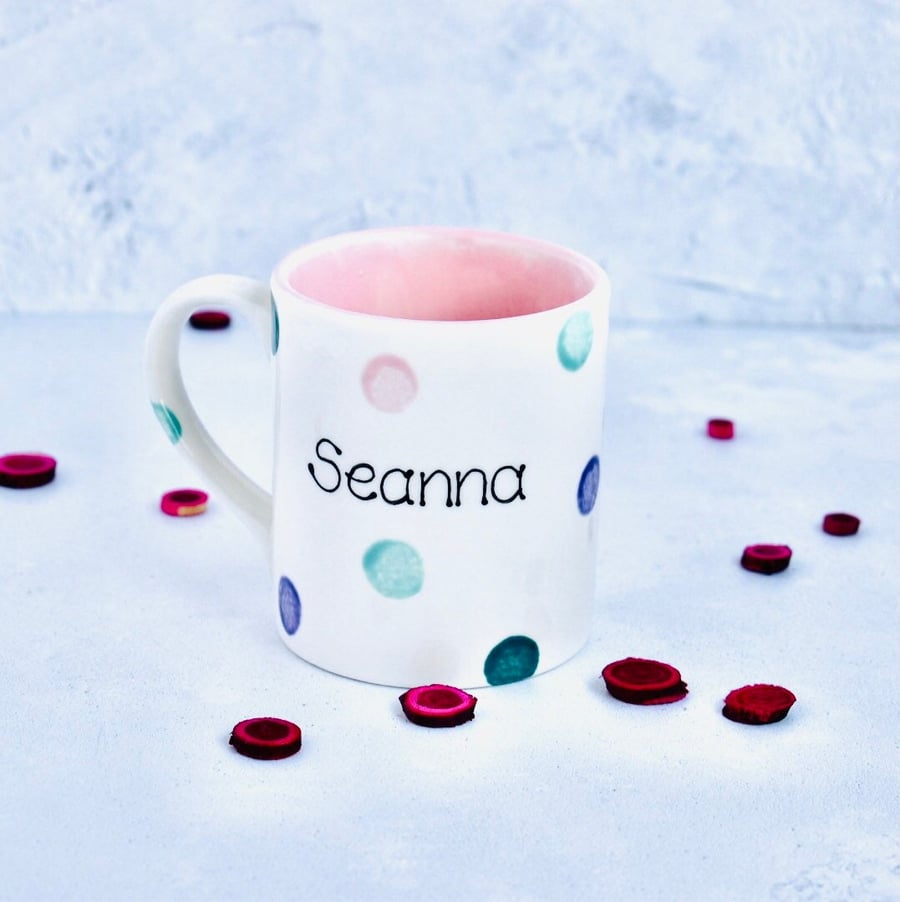 Personalised Spotty Dotty Mug