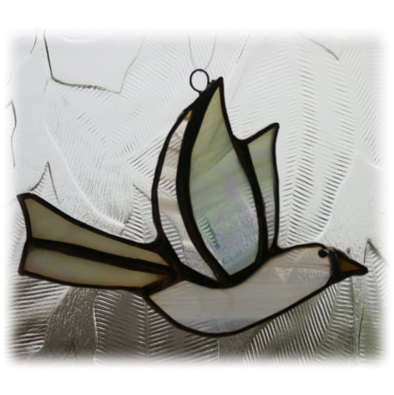 SOLD Dove Suncatcher Stained Glass Peace - Folksy