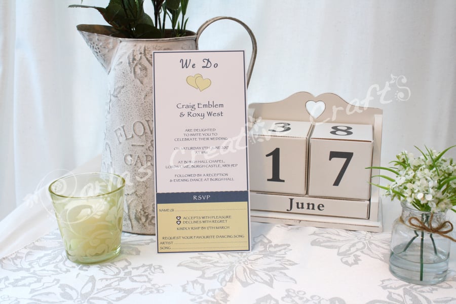 Personalised Heart Invites