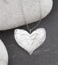 Heart pendant in etched sterling silver - Image 2