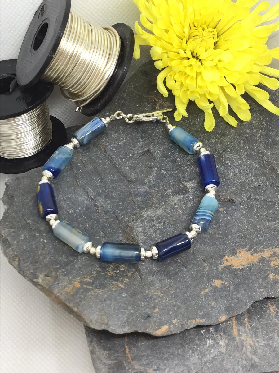Blue Agate Bracelet EB695