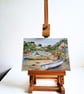 Noss Mayo Devon viewed from Bridgend Original Watercolour Painting Mounted - Image 3