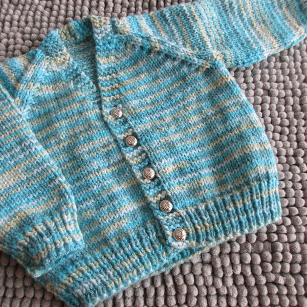 16" Baby Boys V Neck Cardigan (Multi)