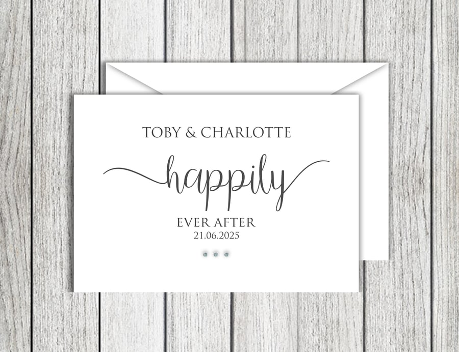Happily Ever After Wedding Card