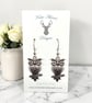 Charm Earrings - Large Silver Owl
