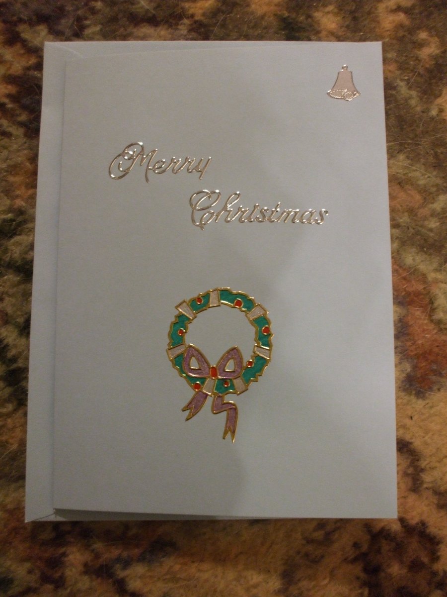 Wreath and Bell Christmas Card