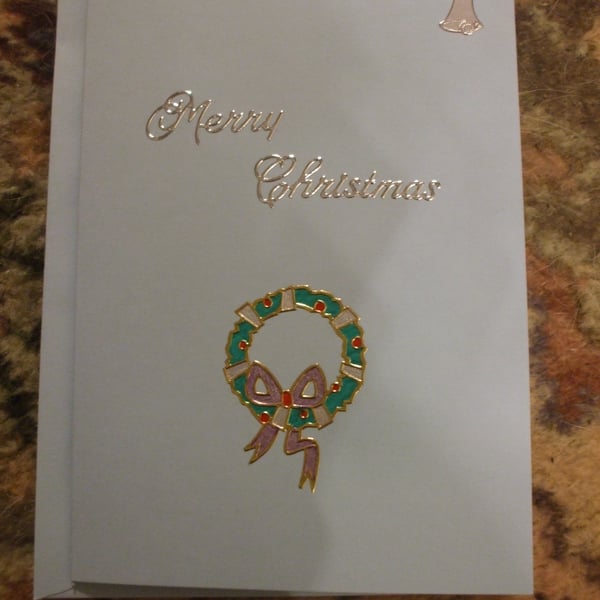 Wreath and Bell Christmas Card