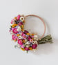 Handmade small dried flower spring wreath