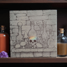 Witch’s Apothecary Engraved Slate Tile – 33cm Altar & Cottage Gothic Decor