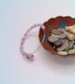 Silver Sliding Adjustable Bracelet with Morganite Beads & Crystals, Gift for Her - Image 6