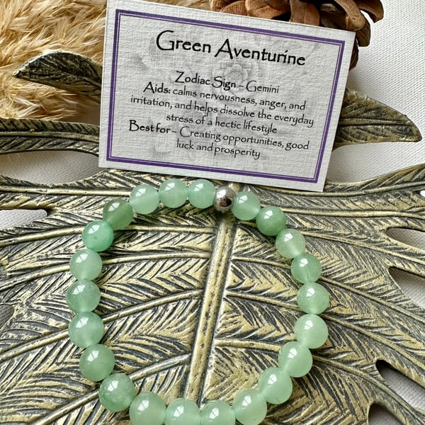 Green Aventurine - Elasticated Bracelet 