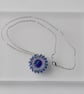 Sparkly Blue and Heliotrope Starburst Pendant - Image 5