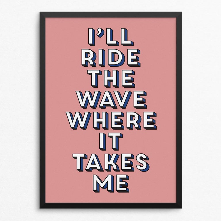 Release Lyric Poster Print - Retro Typography Wall Art
