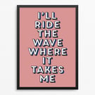 Release Lyric Poster Print - Retro Typography Wall Art