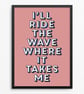 Release Lyric Poster Print - Retro Typography Wall Art