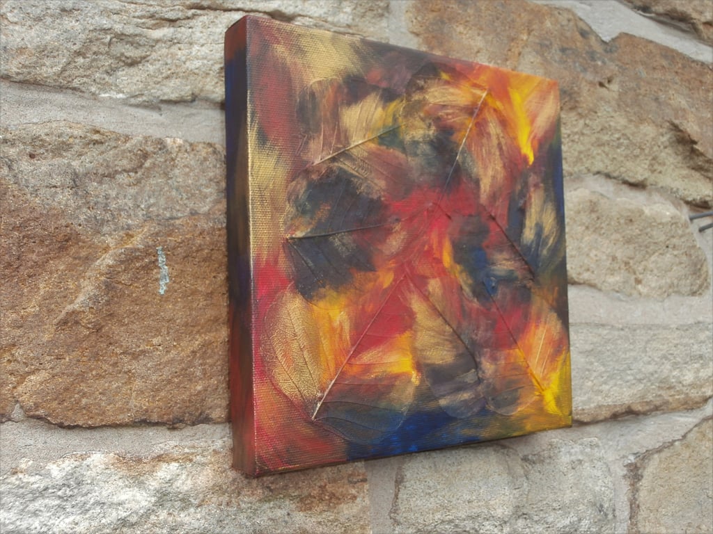 Original acrylic painting. 'Deep Autumn' original artwork. Birthday, Anniversary