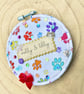 Personalised Cat Christmas Hoop Ornament - Rainbow Paw Fabric Keepsake - Image 5