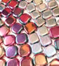 Square irredescent flat beads, shiny beads, square beads, flat beads, 
