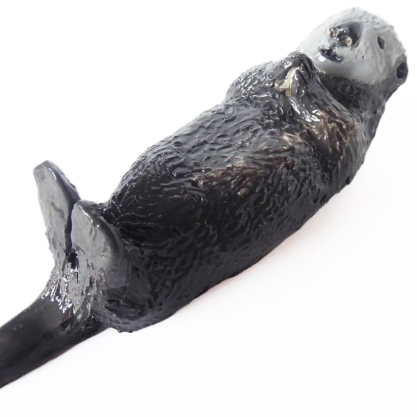 Sea Otter Ceramic Sculpture - Handmade