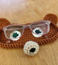 Crochet Glasses Tray, Bear Glasses Holder, Brown Bear Gift, Gift for Glasses Wea - Image 2