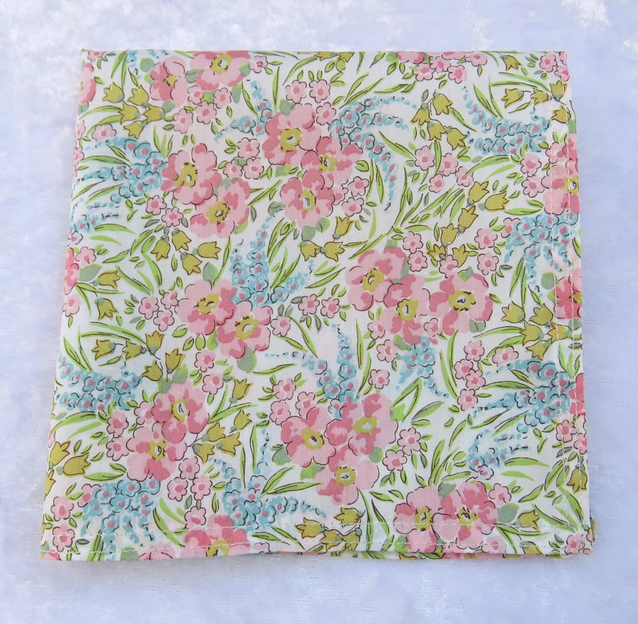 Liberty Tana Lawn handkerchief, floral, Swirling petals