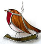 Robin Bird Suncatcher Stained Glass British Handmade  - Image 6