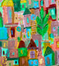 Patchwork Town, original painting - Image 2