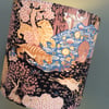 RARE Dramatic Black Animal Kingdom Lamp VIntage fabric Lampshade Option