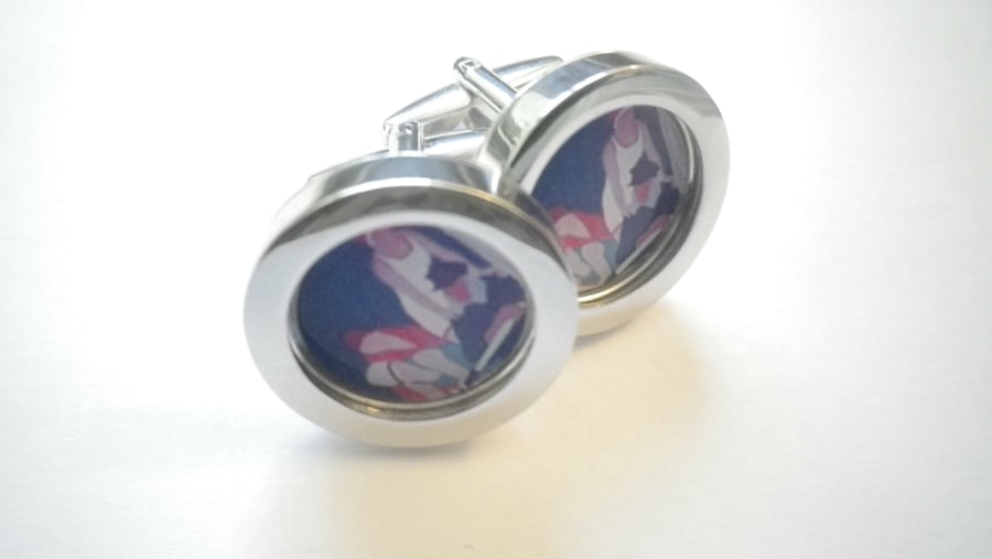 Bathing Party  cufflinks, free shipping, gift wrapped, lovely image, Ref 1234...