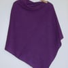 Soft Merino Lambswool  Lupin Purple Wrap Poncho