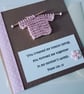  New Baby Girl Card with text from Psalm 139 and Knitted Jumper Size 5" x 5" - Image 2