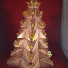 Ceramic Glittery Copper Xmas Christmas Tree Table Lamp Ornament Decoration.