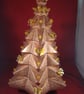 Ceramic Glittery Copper Xmas Christmas Tree Table Lamp Ornament Decoration. - Image 1