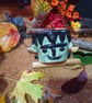 Handmade Ceramic Frankenstein Monster Pot Tealight Holder