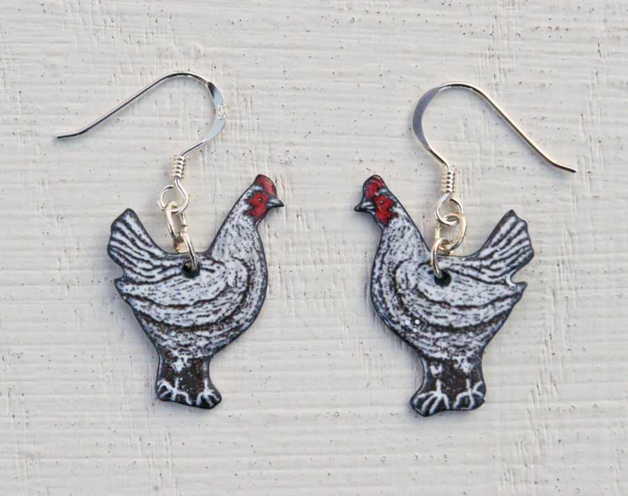 Chicken Pendant Earrings